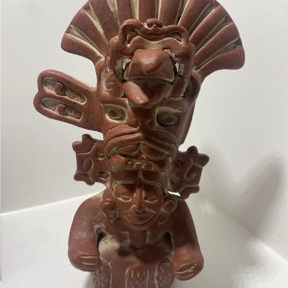 Handmade Mexican clay pottery figurine